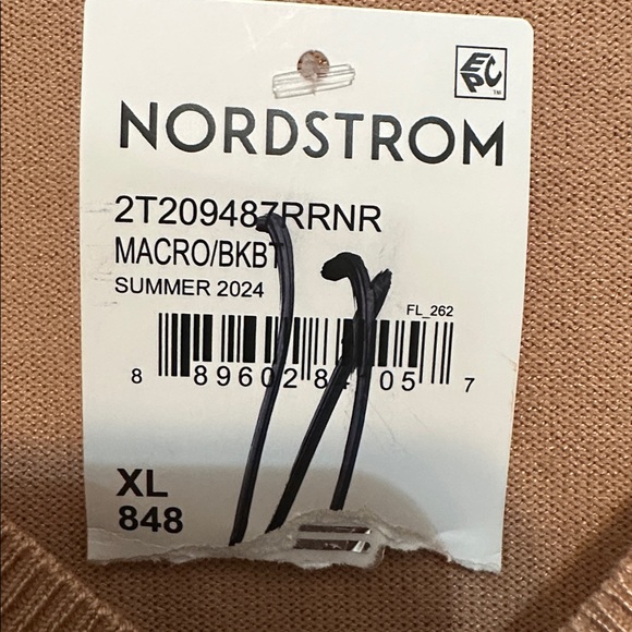 Tan and Black Striped V-Neck Sweater - Picture 5 of 5